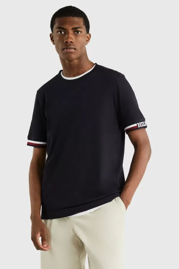 TOMMY HILFIGER T-SHIRT ΜΠΛΟΥΖΑ ΑΝΔΡΙΚΗ MONOTYPE BOLD GS TIPPING TEE